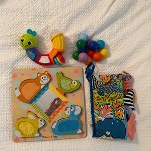 Baby toddler toy bundle - Infantino, manhattan toy, melissa Doug, jellycat